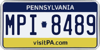 PA license plate MPI8489