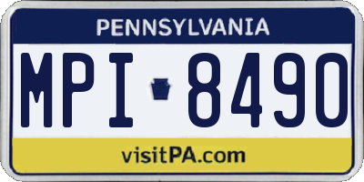 PA license plate MPI8490