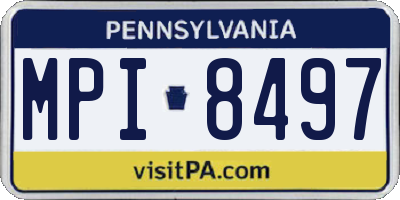 PA license plate MPI8497