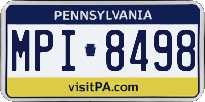 PA license plate MPI8498