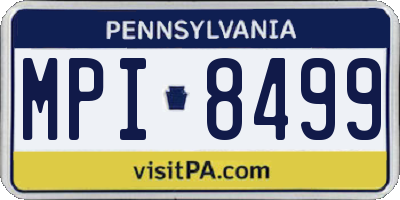 PA license plate MPI8499