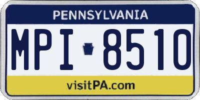 PA license plate MPI8510