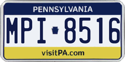 PA license plate MPI8516
