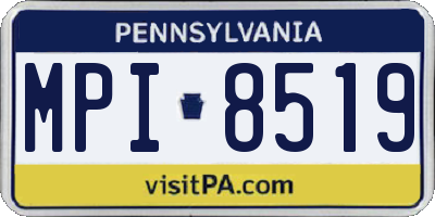 PA license plate MPI8519