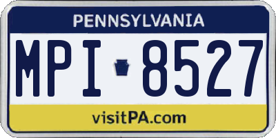 PA license plate MPI8527