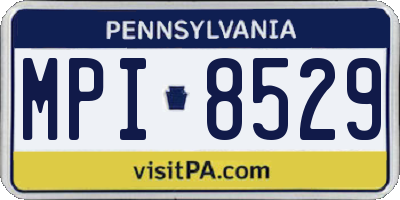 PA license plate MPI8529
