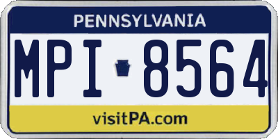 PA license plate MPI8564