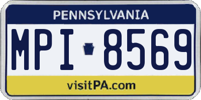 PA license plate MPI8569