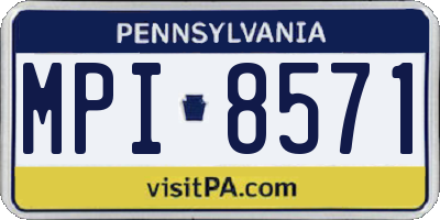 PA license plate MPI8571