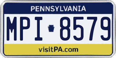 PA license plate MPI8579