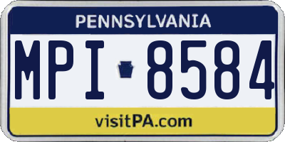PA license plate MPI8584