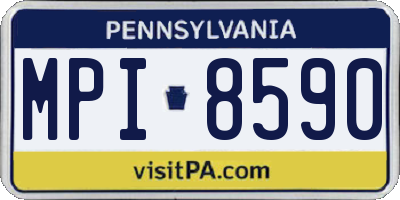 PA license plate MPI8590