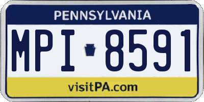 PA license plate MPI8591