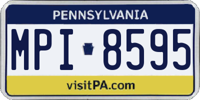 PA license plate MPI8595