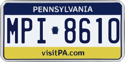 PA license plate MPI8610