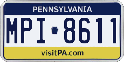PA license plate MPI8611