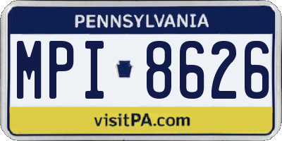 PA license plate MPI8626