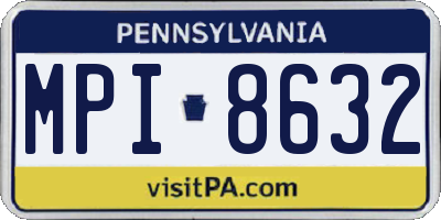 PA license plate MPI8632