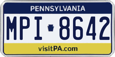 PA license plate MPI8642