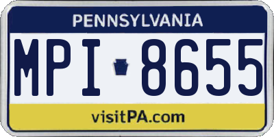 PA license plate MPI8655