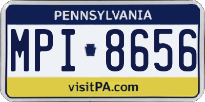 PA license plate MPI8656