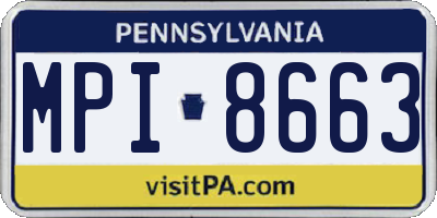 PA license plate MPI8663