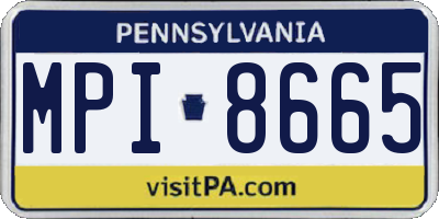 PA license plate MPI8665