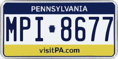 PA license plate MPI8677