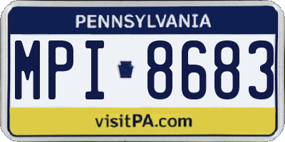 PA license plate MPI8683
