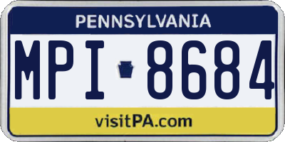 PA license plate MPI8684
