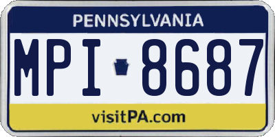 PA license plate MPI8687