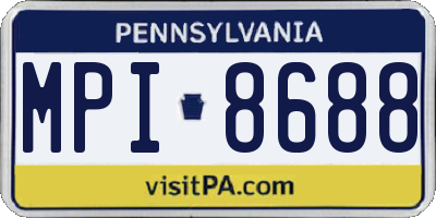 PA license plate MPI8688