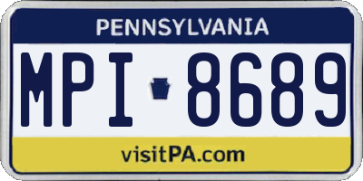 PA license plate MPI8689