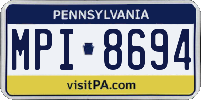 PA license plate MPI8694