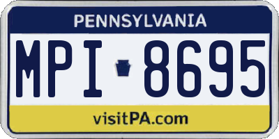 PA license plate MPI8695
