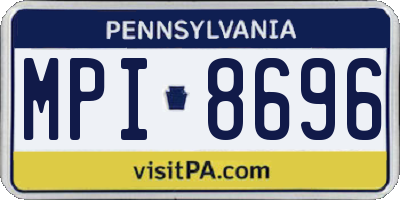 PA license plate MPI8696