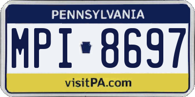 PA license plate MPI8697