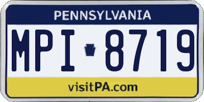 PA license plate MPI8719