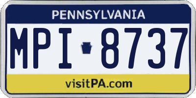 PA license plate MPI8737