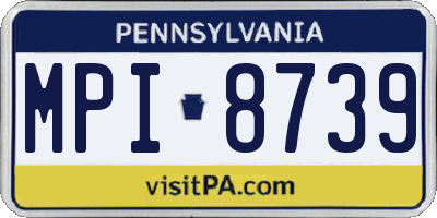 PA license plate MPI8739