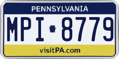PA license plate MPI8779