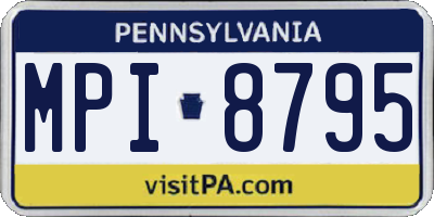 PA license plate MPI8795