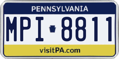 PA license plate MPI8811