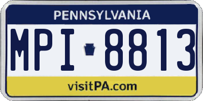 PA license plate MPI8813
