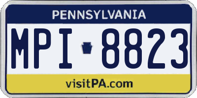 PA license plate MPI8823