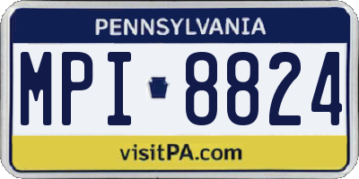 PA license plate MPI8824