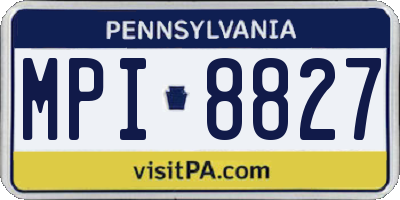 PA license plate MPI8827