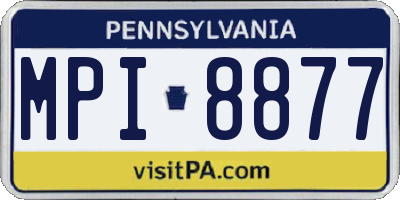 PA license plate MPI8877