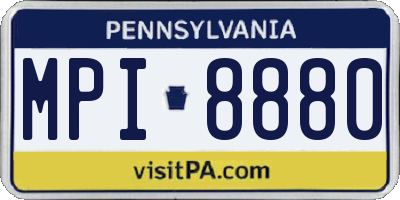 PA license plate MPI8880