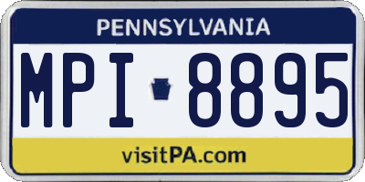 PA license plate MPI8895
